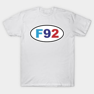 Colored F92 Chassis Code Marathon Style T-Shirt